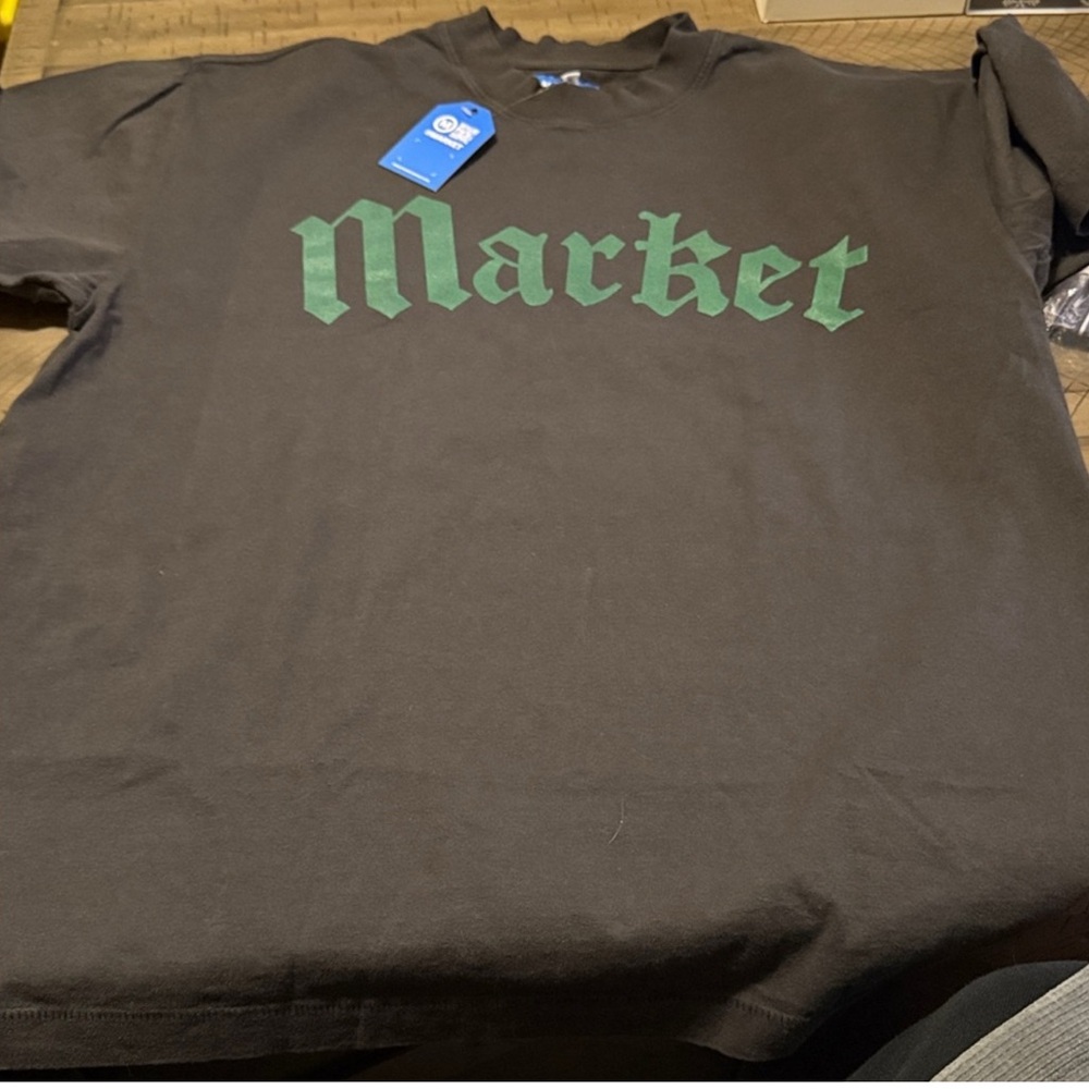 Market Black and Green Short Sleeve Tee